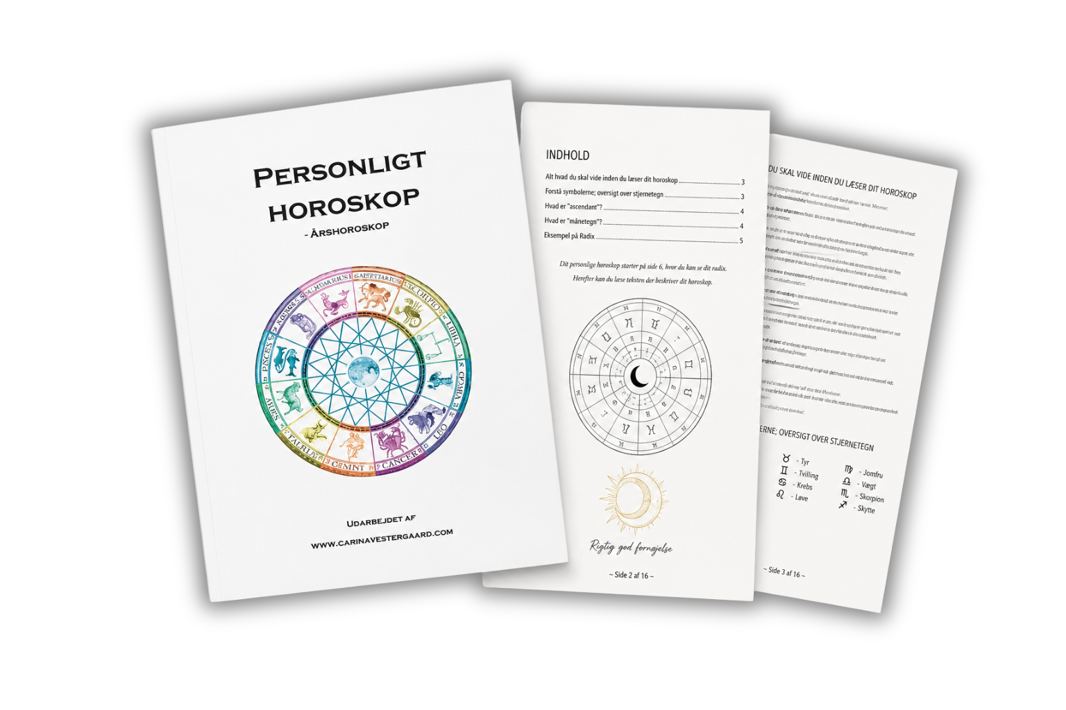 Mock-up årshoroskop - Carina Vestergaard horoskop 2026, Personligt årshoroskop for 2026 – Kampagne